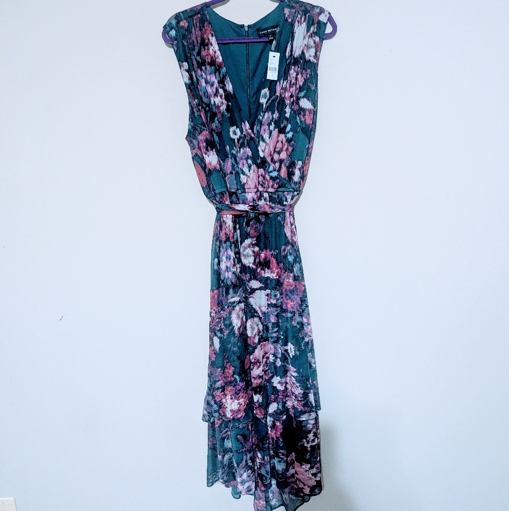 Lane Bryant Dark Green High-Low Dress